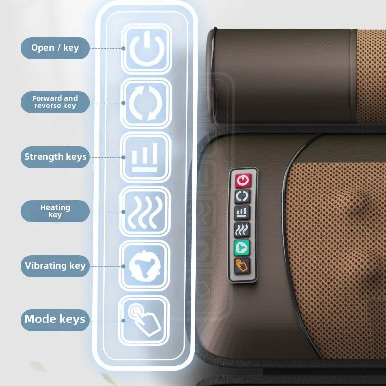 Full Body Electric Massage Mattress – Lumbar Traction, Vibration & Neck-to-Back Relief