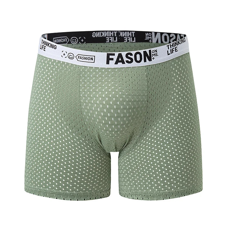 Men's Solid Polyester Boxer Shorts 5-Pack – Knit, Sizes S–3XL