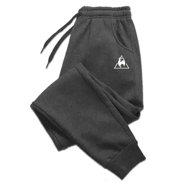Men's Casual Ankle-Length Cropped Pants – Midweight Polyester Knit, All Seasons