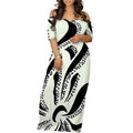 Meslima Women's Loose Print Maxi Dress – Short Sleeve, O-Neck, Spring Summer