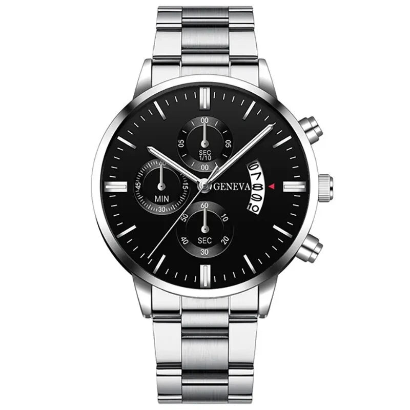 GAIETY Fashion Quartz Watch – 41mm Numberless Dial, Alloy Bracelet, Calendar