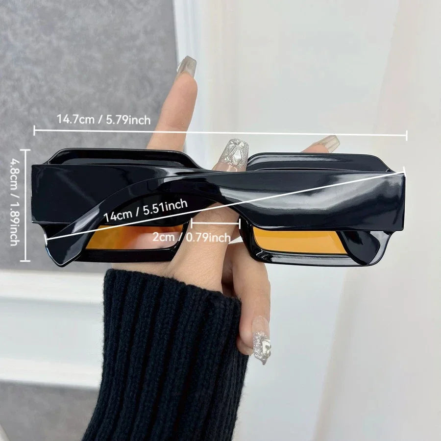 AKLFHNC Women's Rectangle Mirror Sunglasses – Trendy Fashion Eyewear