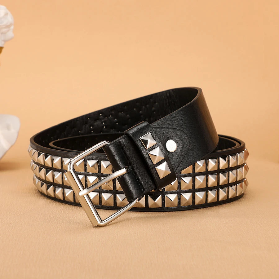 Unisex Fashion PU Belt – 3.8" Width