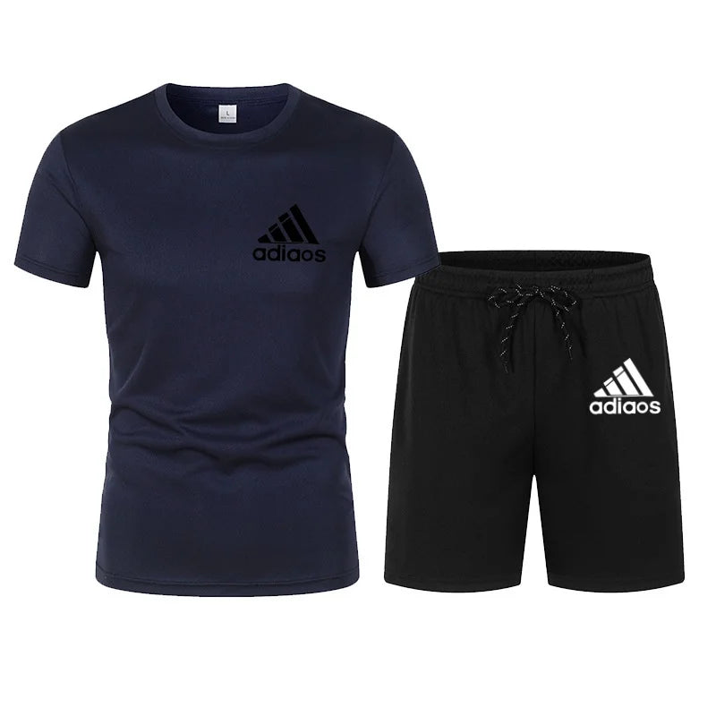 Men's Casual Print T-Shirt & Shorts Co-ord Set – Lightweight Sportswear