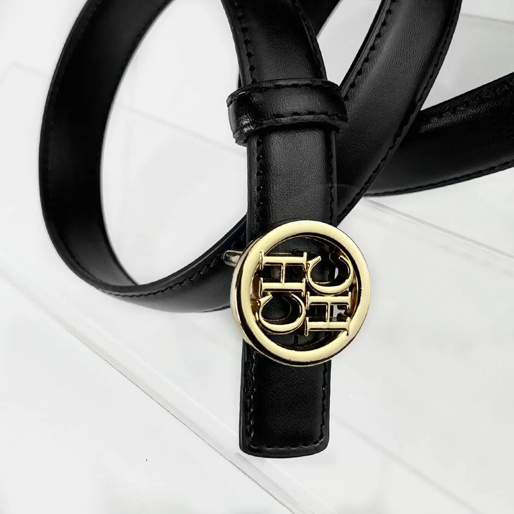 Unisex Fashion Letter Pattern PU Belt – 2.3" Width