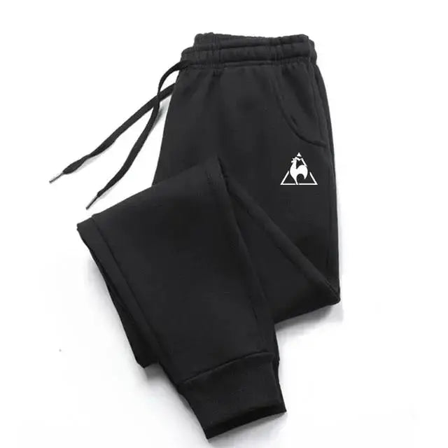 Men's Casual Ankle-Length Cropped Pants – Midweight Polyester Knit, All Seasons