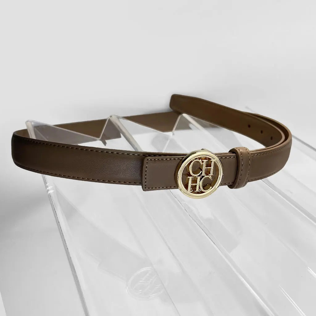 Unisex Fashion Letter Pattern PU Belt – 2.3" Width