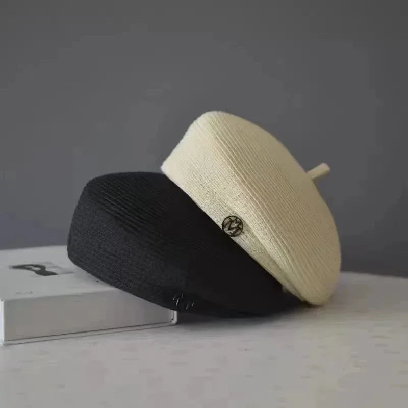 Women's Casual Knit Straw Fedora Hat – Spring & Summer