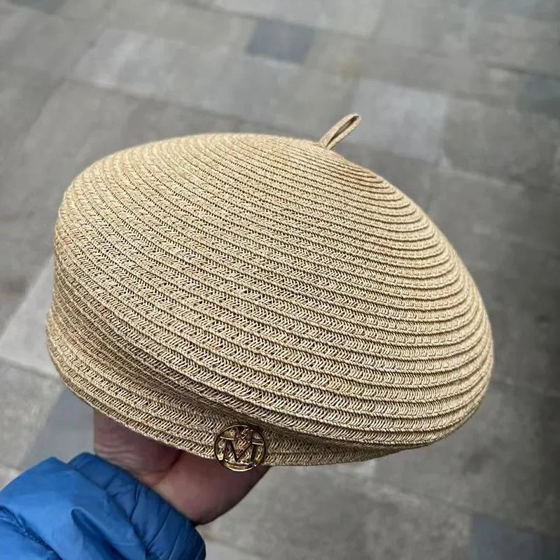 Women's Casual Knit Straw Fedora Hat – Spring & Summer