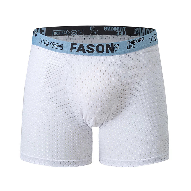 Men's Solid Polyester Boxer Shorts 5-Pack – Knit, Sizes S–3XL