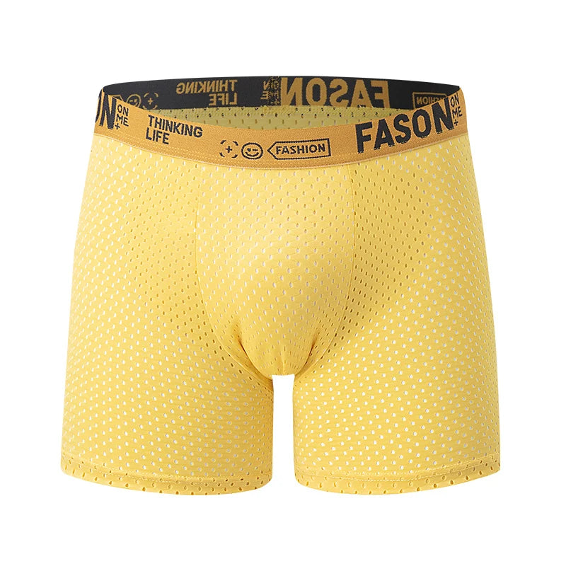 Men's Solid Polyester Boxer Shorts 5-Pack – Knit, Sizes S–3XL