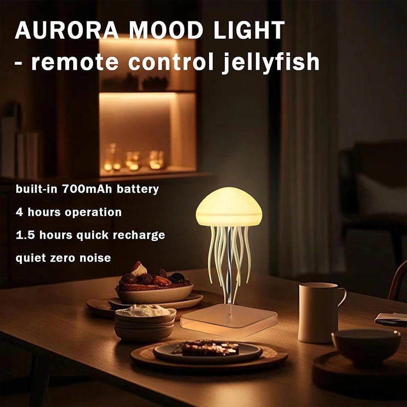 Remote Control LED Jellyfish Lamp – 9 Tentacles, Color-Gradient Glow, 2 Modes & Ultra-Long Battery