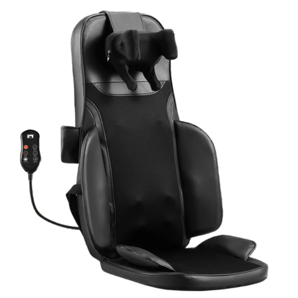 Shiatsu Heated Massage Seat Cushion – Kneading Back, Waist & Hip Relief with 5 Vibration Modes
