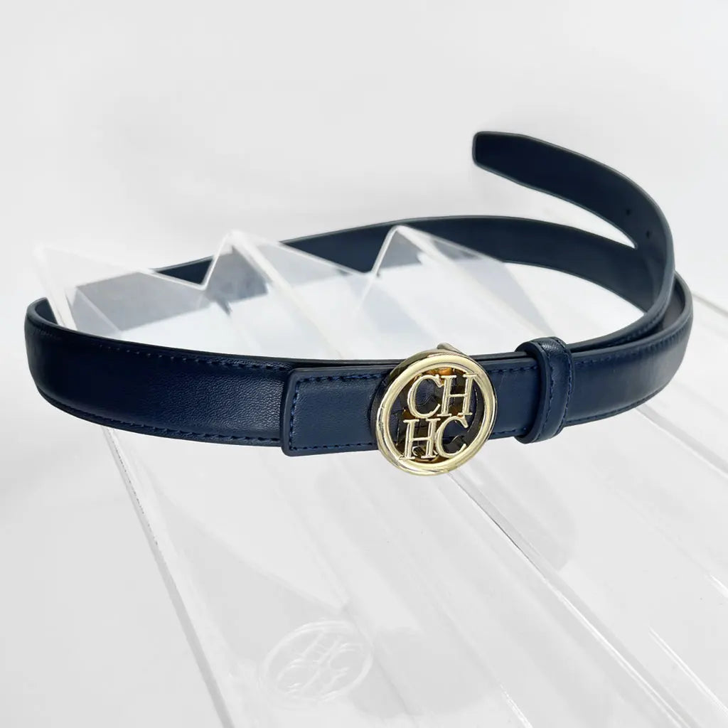 Unisex Fashion Letter Pattern PU Belt – 2.3" Width