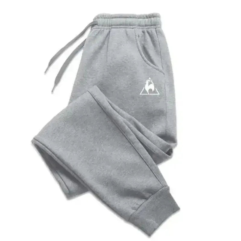Men's Casual Ankle-Length Cropped Pants – Midweight Polyester Knit, All Seasons