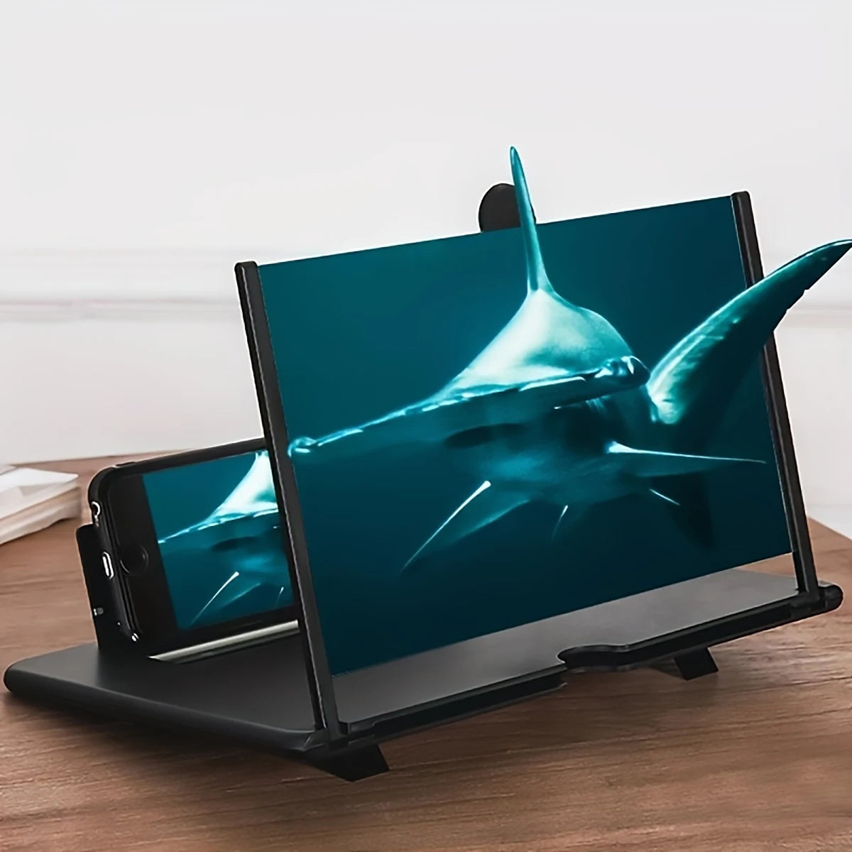 Portable Phone Screen Magnifier Desk Holder – Super HD Projection, No Charger Needed