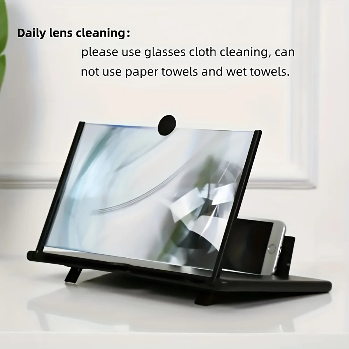 Portable Phone Screen Magnifier Desk Holder – Super HD Projection, No Charger Needed