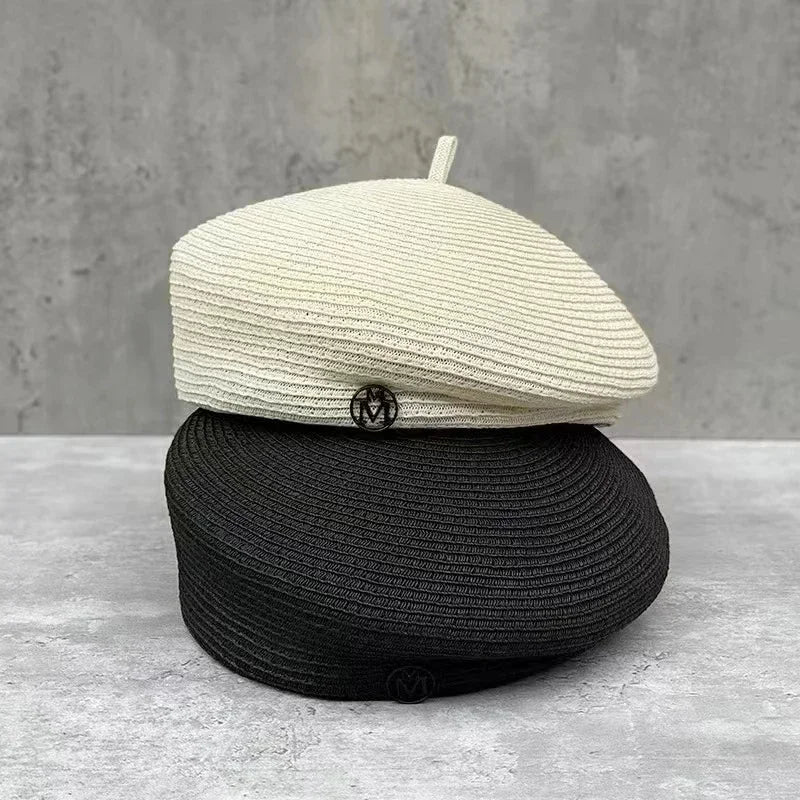 Women's Casual Knit Straw Fedora Hat – Spring & Summer