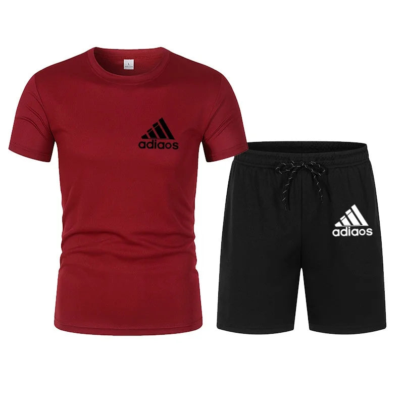 Men's Casual Print T-Shirt & Shorts Co-ord Set – Lightweight Sportswear