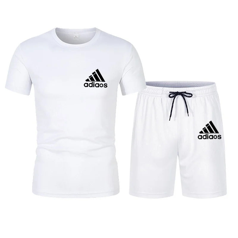 Men's Casual Print T-Shirt & Shorts Co-ord Set – Lightweight Sportswear