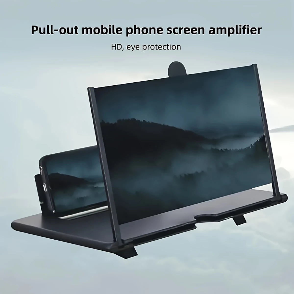 Portable Phone Screen Magnifier Desk Holder – Super HD Projection, No Charger Needed